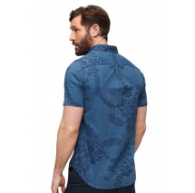 SUPERDRY OVIN VINTAGE LOOM SHIRT ΠΟΥΚΑΜΙΣΟ ΑΝΔΡΙΚΟ INDIGO