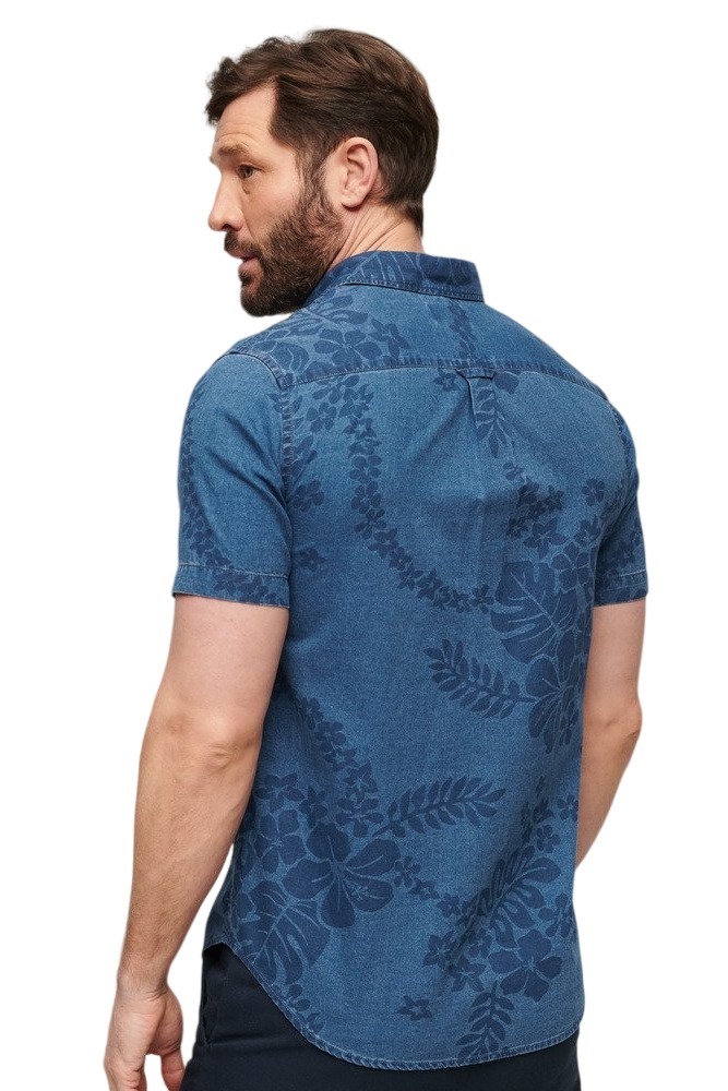 SUPERDRY OVIN VINTAGE LOOM SHIRT ΠΟΥΚΑΜΙΣΟ ΑΝΔΡΙΚΟ INDIGO