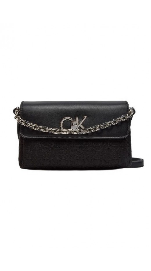 CALVIN KLEIN RE-LOCK MINI CROSSBODY BAG ΤΣΑΝΤΑ ΓΥΝΑΙΚΕΙΑ BLACK