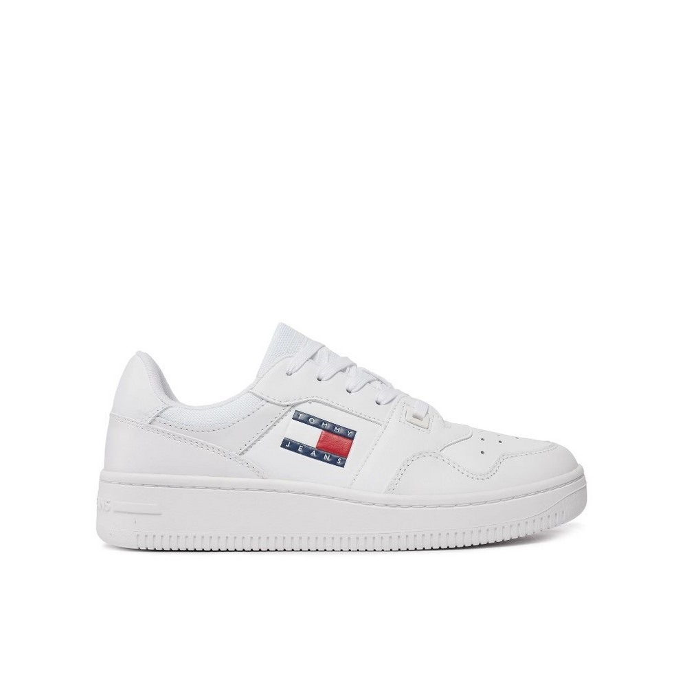 TOMMY HILFIGER TJW RETRO BASKET ESS ΠΑΠΟΥΤΣΙ ΓΥΝΑΙΚΕΙΟ WHITE