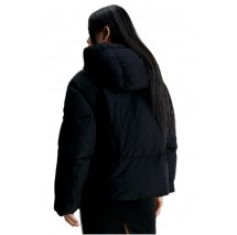 CALVIN KLEIN JEANS LOGO DRAWSTRING SHORT PUFFER ΜΠΟΥΦΑΝ ΓΥΝΑΙΚΕΙΟ BLACK