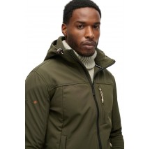 SUPERDRY D2 SDCD SOFTSHELL TREKKER TRACK JACKET ΜΠΟΥΦΑΝ ΑΝΔΡΙΚΟ KHAKI