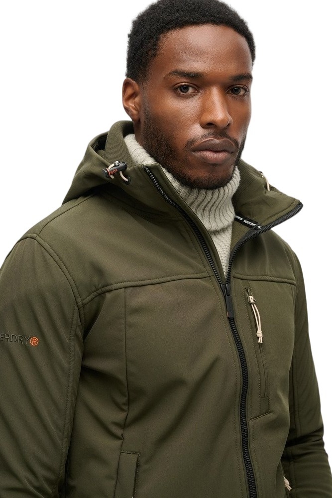 SUPERDRY D2 SDCD SOFTSHELL TREKKER TRACK JACKET ΜΠΟΥΦΑΝ ΑΝΔΡΙΚΟ KHAKI