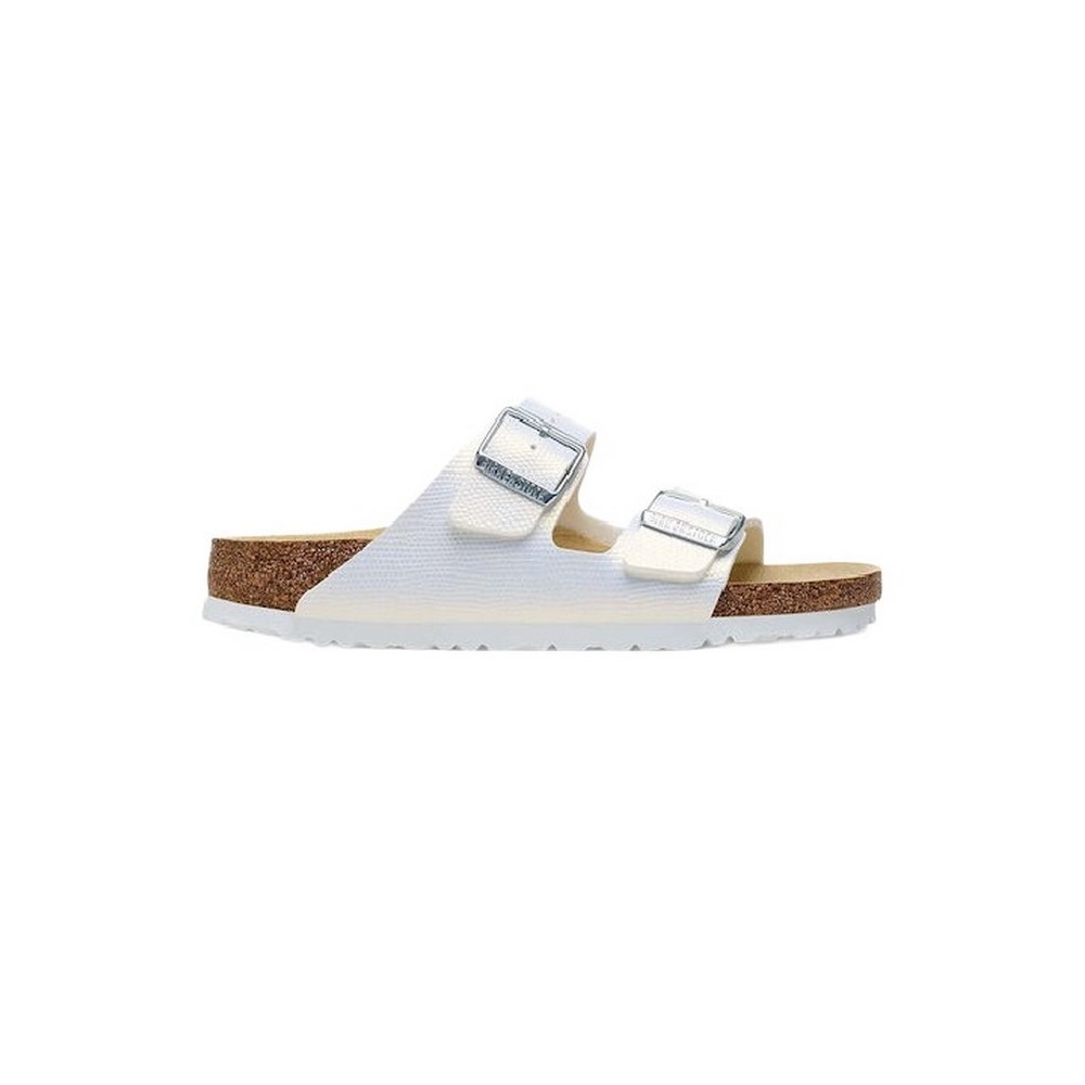 BIRKENSTOCK CLASSIC ARIZONA BF SHINY LIZARD NARROW SEASONAL ΠΑΝΤΟΦΛΑ ΓΥΝΑΙΚΕΙΑ WHITE