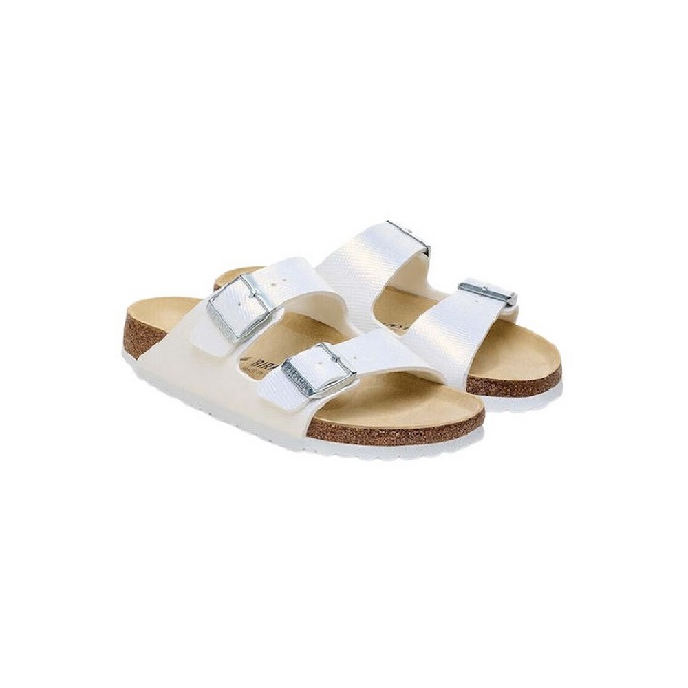 BIRKENSTOCK CLASSIC ARIZONA BF SHINY LIZARD NARROW SEASONAL ΠΑΝΤΟΦΛΑ ΓΥΝΑΙΚΕΙΑ WHITE