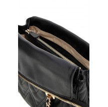 GUESS EDA 3 COMP SATCHEL ΤΣΑΝΤΑ ΓΥΝΑΙΚΕΙΑ BLACK