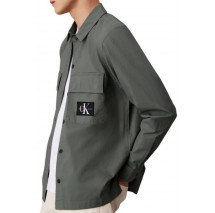 CALVIN KLEIN JEANS CARGO OVERSHIRT ΠΟΥΚΑΜΙΣΟ ΑΝΔΡΙΚΟ ENDLESS GREY