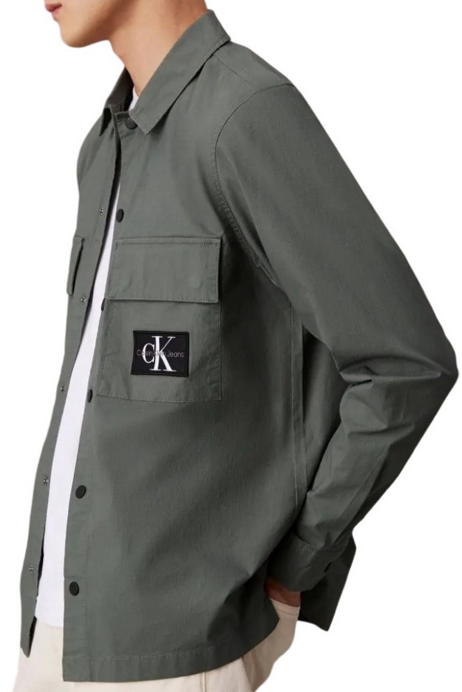 CALVIN KLEIN JEANS CARGO OVERSHIRT ΠΟΥΚΑΜΙΣΟ ΑΝΔΡΙΚΟ ENDLESS GREY