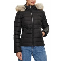 TOMMY HILFIGER BASIC HOODED DOWN JACKET ΜΠΟΥΦΑΝ ΓΥΝΑΙΚΕΙΟ BLACK