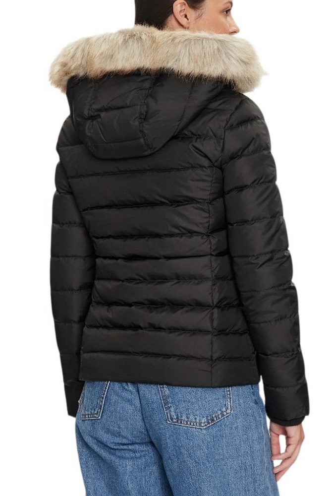 TOMMY HILFIGER BASIC HOODED DOWN JACKET ΜΠΟΥΦΑΝ ΓΥΝΑΙΚΕΙΟ BLACK