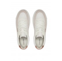 CALVIN KLEIN JEANS CUPSOLE LACE UP MIX ΠΑΠΟΥΤΣΙ ΓΥΝΑΙΚΕΙΟ WHITE