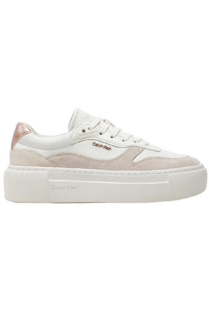 CALVIN KLEIN JEANS CUPSOLE LACE UP MIX ΠΑΠΟΥΤΣΙ ΓΥΝΑΙΚΕΙΟ WHITE