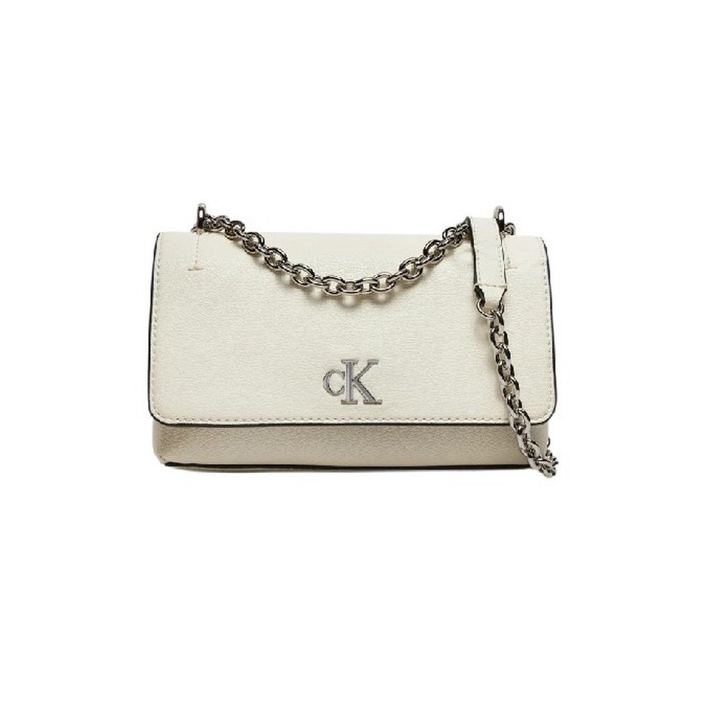 CALVIN KLEIN MINIMAL MONOGRAM EW FLAP21 ΤΣΑΝΤΑ ΓΥΝΑΙΚΕΙΑ WHITE