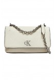 CALVIN KLEIN MINIMAL MONOGRAM EW FLAP21 ΤΣΑΝΤΑ ΓΥΝΑΙΚΕΙΑ WHITE