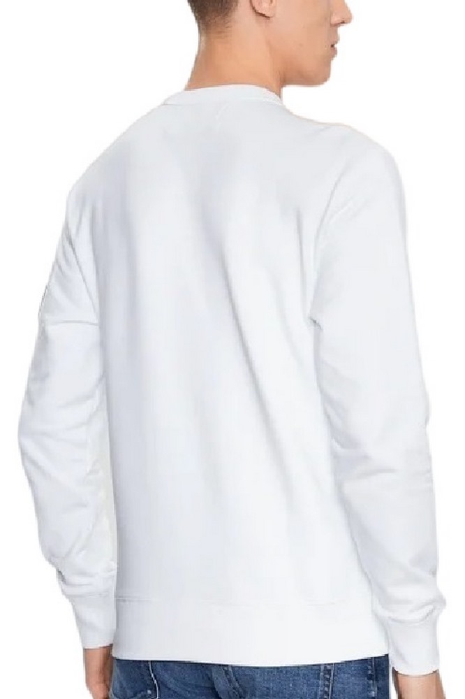 CALVIN KLEIN JEANS BADGE CREW NECK ΜΠΛΟΥΖΑ ΦΟΥΤΕΡ ΑΝΔΡΙΚΗ WHITE