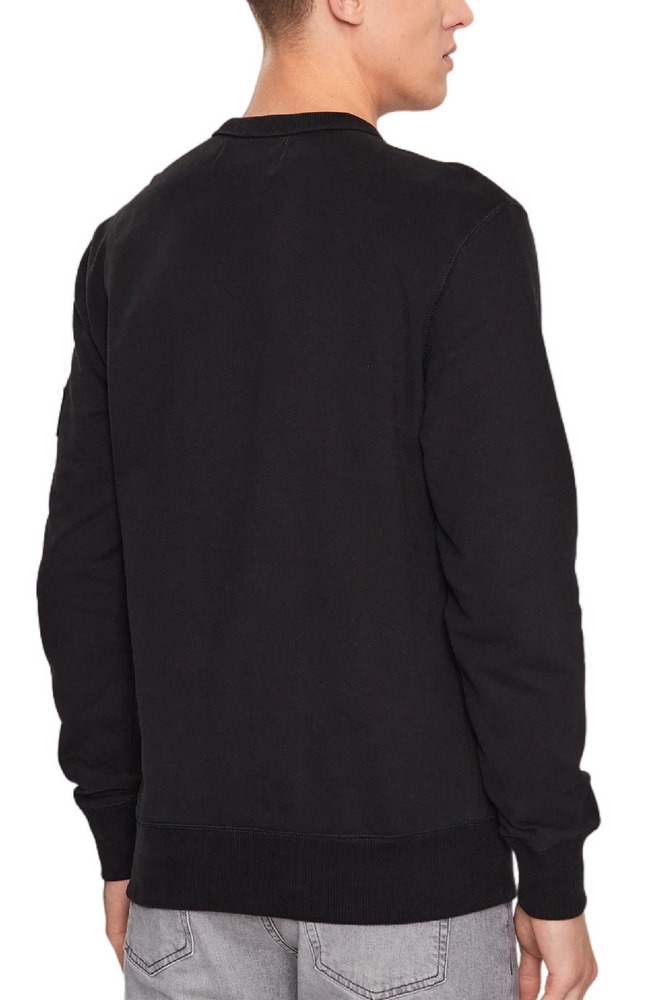 CALVIN KLEIN JEANS BADGE CREW NECK ΜΠΛΟΥΖΑ ΦΟΥΤΕΡ ΑΝΔΡΙΚΗ BLACK