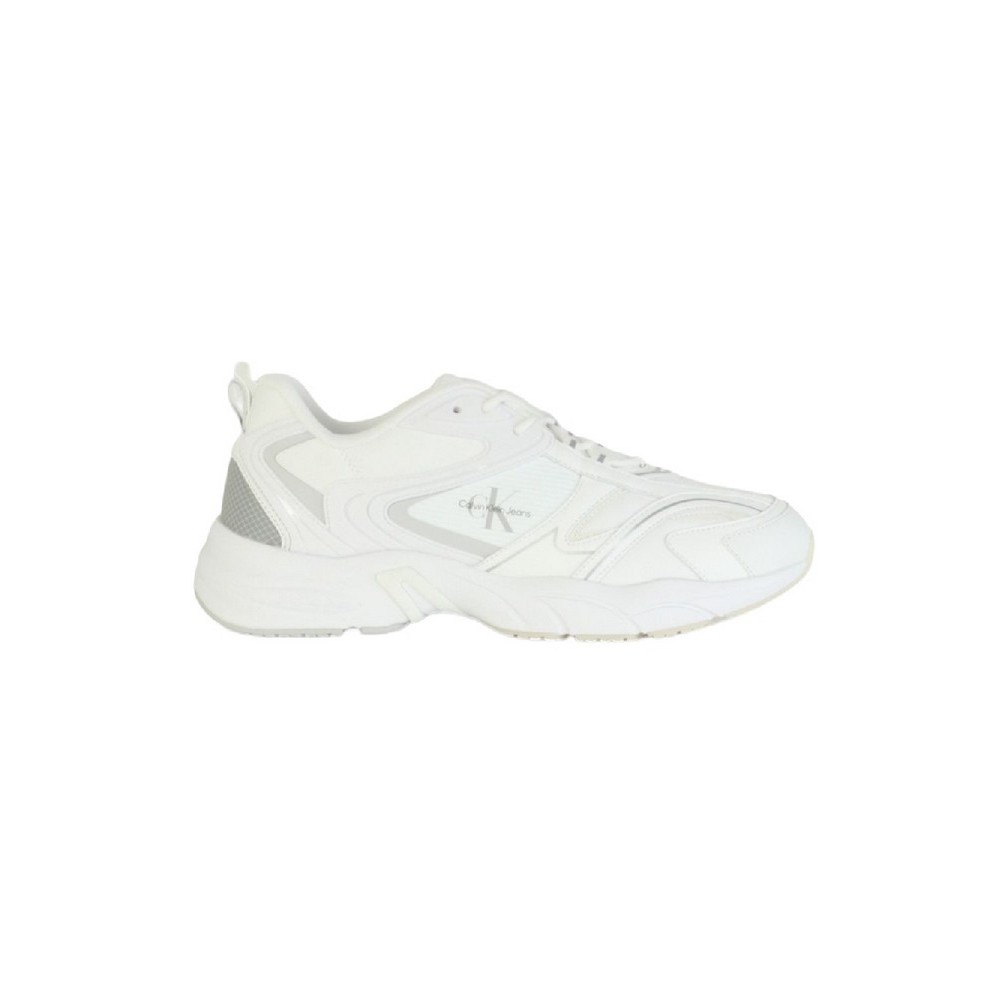 CALVIN KLEIN JEANS RETRO TENNIS LOW LACEUP MTL ΠΑΠΟΥΤΣΙ ΑΝΔΡΙΚΟ WHITE