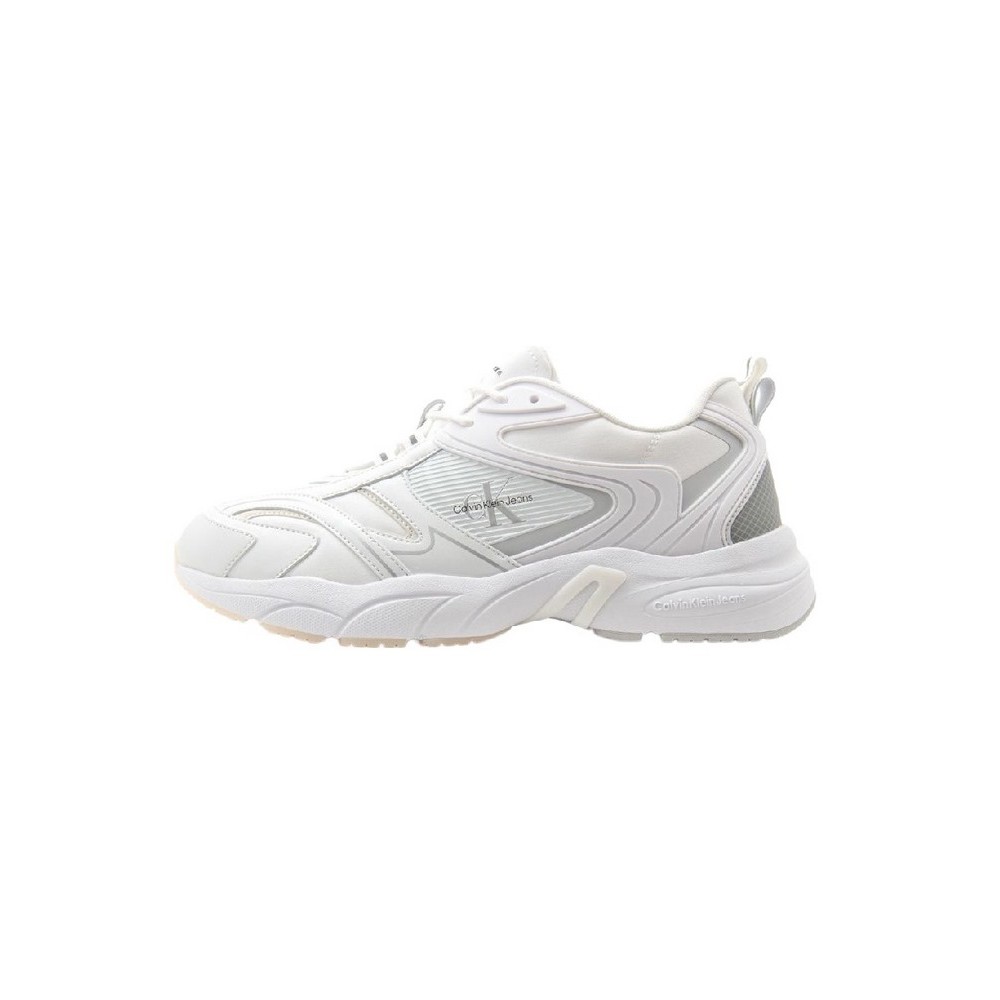 CALVIN KLEIN JEANS RETRO TENNIS LOW LACEUP MTL ΠΑΠΟΥΤΣΙ ΑΝΔΡΙΚΟ WHITE