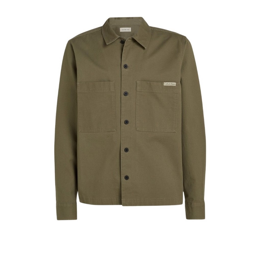 CALVIN KLEIN JEANS RELAXED UTILITY OVERSHIRT ΠΟΥΚΑΜΙΣΟ ΑΝΔΡΙΚΟ KHAKI