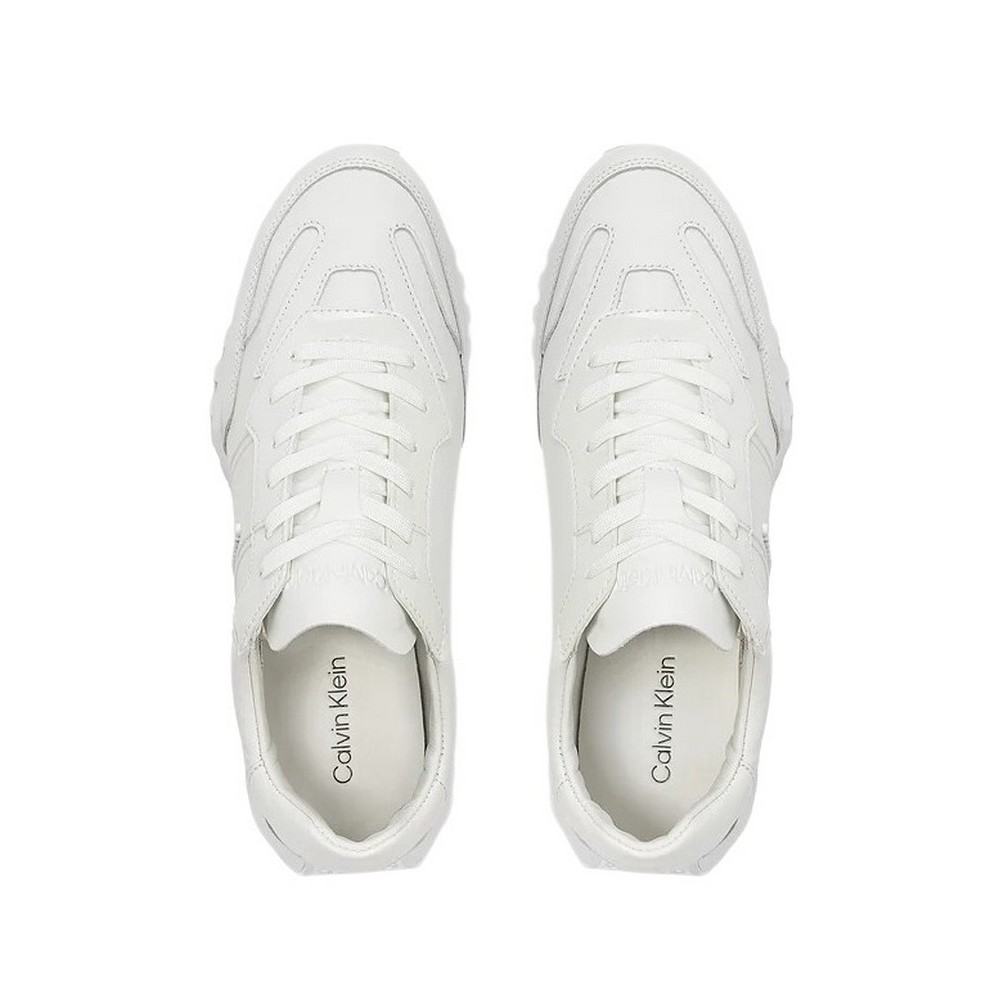 CALVIN KLEIN JEANS LOW TOP LACE UP LTH W/ HF ΠΑΠΟΥΤΣΙ ΑΝΔΡΙΚΟ WHITE