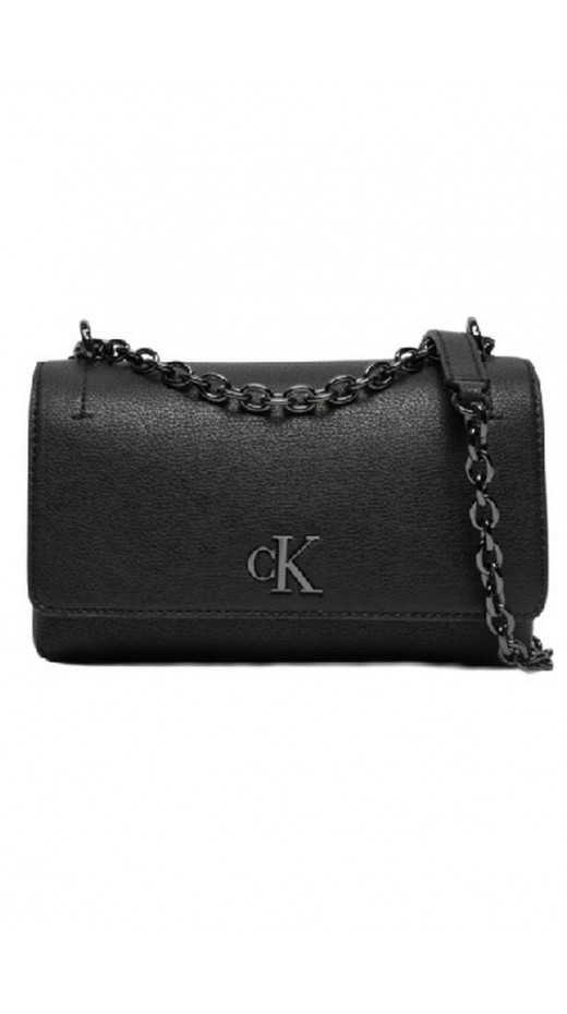 CALVIN KLEIN MINIMAL MONOGRAM EW FLAP21 ΤΣΑΝΤΑ ΓΥΝΑΙΚΕΙΑ BLACK