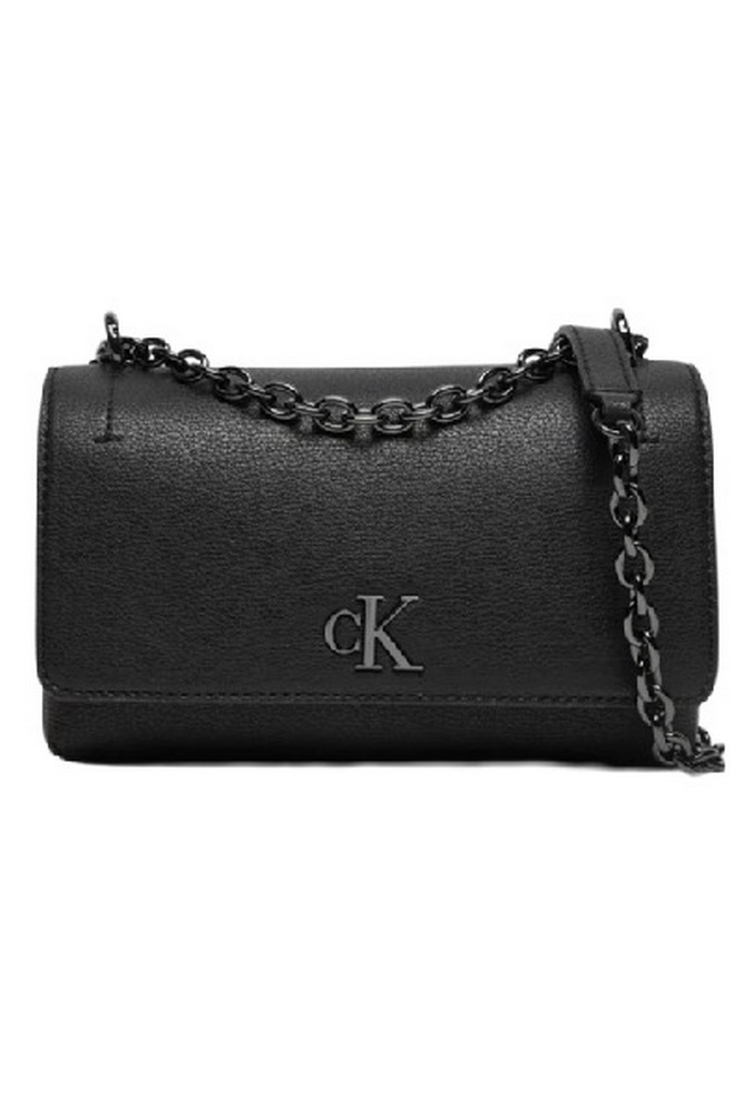 CALVIN KLEIN MINIMAL MONOGRAM EW FLAP21 ΤΣΑΝΤΑ ΓΥΝΑΙΚΕΙΑ BLACK