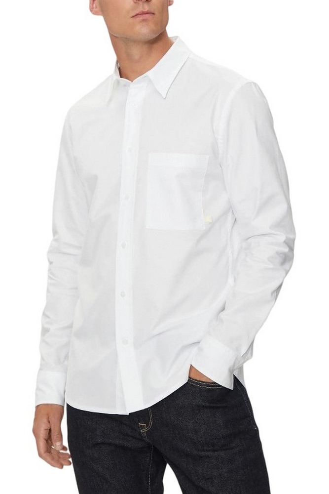 CALVIN KLEIN JEANS OXFORD SHIRT ΠΟΥΚΑΜΙΣΟ ΑΝΔΡΙΚΟ WHITE