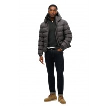 SUPERDRY D3 SDCD HOODED TWEED SPORTS PUFFER JKT ΜΠΟΥΦΑΝ ΑΝΔΡΙΚΟ GREY