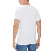 CALVIN KLEIN JEANS OUTLINE MONOLOGO T-SHIRT ΜΠΛΟΥΖΑ ΑΝΔΡΙΚΗ BRIGHT WHITE