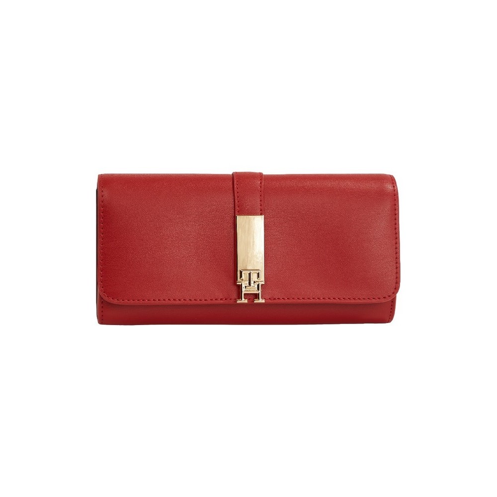 TOMMY HILFIGER  HERITAGE LRG FLAP ΠΟΡΤΟΦΟΛΙ ΓΥΝΑΙΚΕΙΟ RED