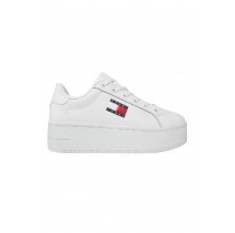 TOMMY HILFIGER FLATFORM ESS ΠΑΠΟΥΤΣΙ ΓΥΝΑΙΚΕΙΟ WHITE