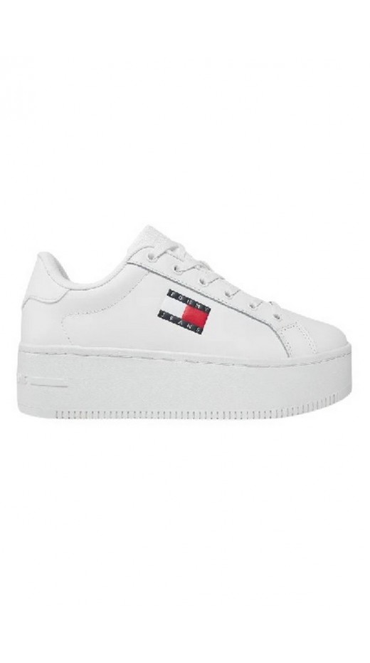 TOMMY HILFIGER FLATFORM ESS ΠΑΠΟΥΤΣΙ ΓΥΝΑΙΚΕΙΟ WHITE