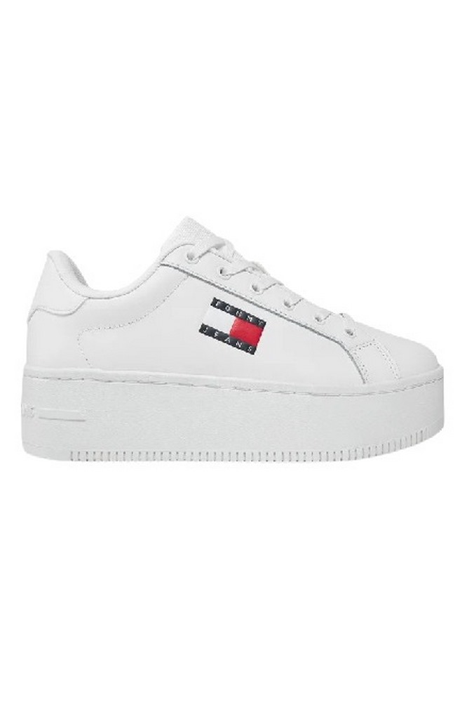 TOMMY HILFIGER FLATFORM ESS ΠΑΠΟΥΤΣΙ ΓΥΝΑΙΚΕΙΟ WHITE