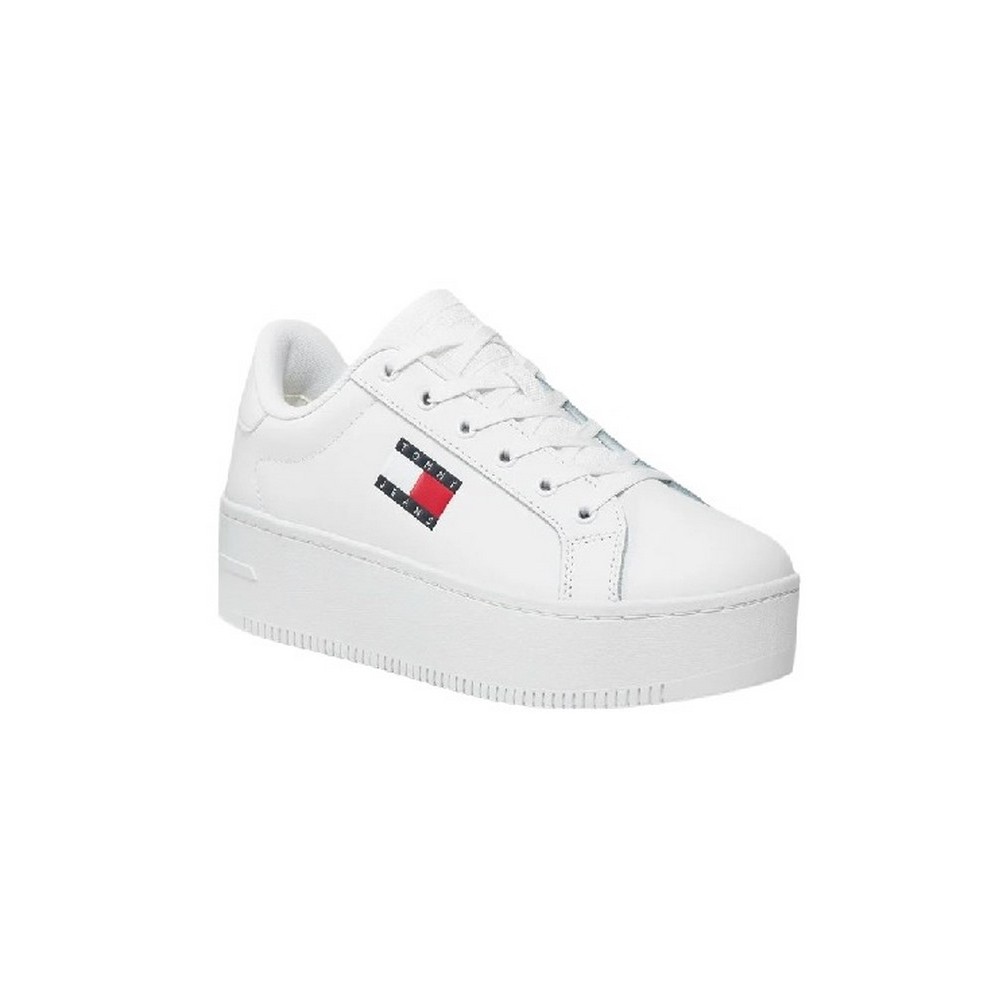 TOMMY HILFIGER FLATFORM ESS ΠΑΠΟΥΤΣΙ ΓΥΝΑΙΚΕΙΟ WHITE