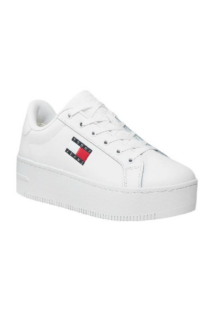 TOMMY HILFIGER FLATFORM ESS ΠΑΠΟΥΤΣΙ ΓΥΝΑΙΚΕΙΟ WHITE