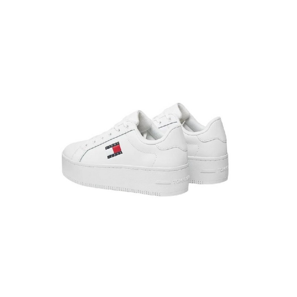 TOMMY HILFIGER FLATFORM ESS ΠΑΠΟΥΤΣΙ ΓΥΝΑΙΚΕΙΟ WHITE