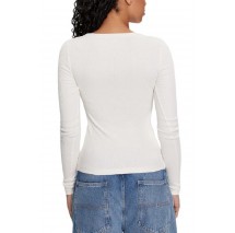 TOMMY JEANS SLIM ESSENTIAL RIB V LS ΜΠΛΟΥΖΑ ΓΥΝΑΙΚΕΙΑ WHITE