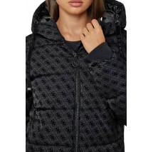 GUESS DAISY PUFFER LOGO FL ΜΠΟΥΦΑΝ ΓΥΝΑΙΚΕΙΟ BLACK