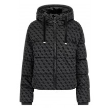 GUESS DAISY PUFFER LOGO FL ΜΠΟΥΦΑΝ ΓΥΝΑΙΚΕΙΟ BLACK