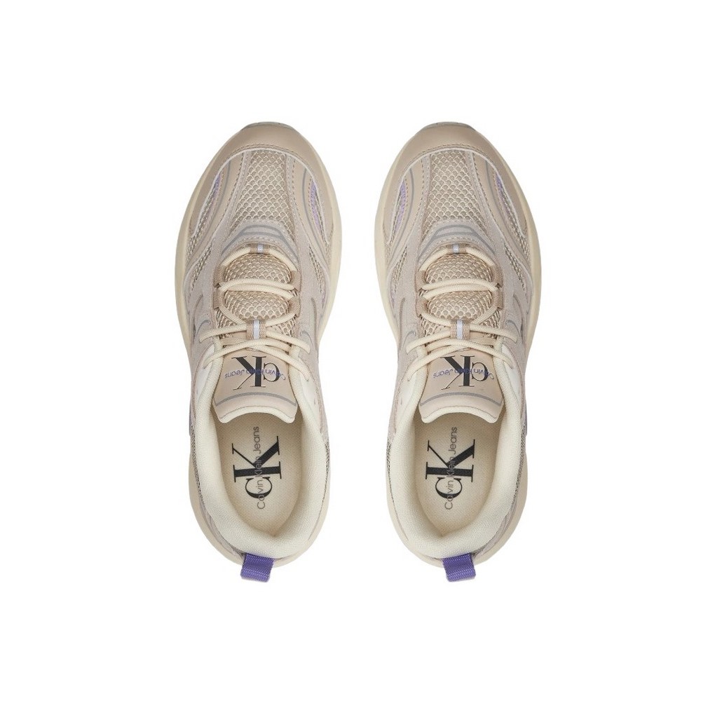 CALVIN KLEIN JEANS RETRO TENNIS SU-MESH W ΠΑΠΟΥΤΣΙ ΓΥΝΑΙΚΕΙΟ EGGSHELL/LILAC