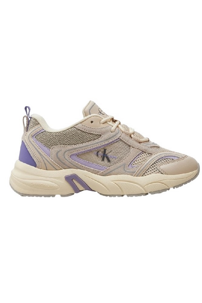 CALVIN KLEIN JEANS RETRO TENNIS SU-MESH W ΠΑΠΟΥΤΣΙ ΓΥΝΑΙΚΕΙΟ EGGSHELL/LILAC