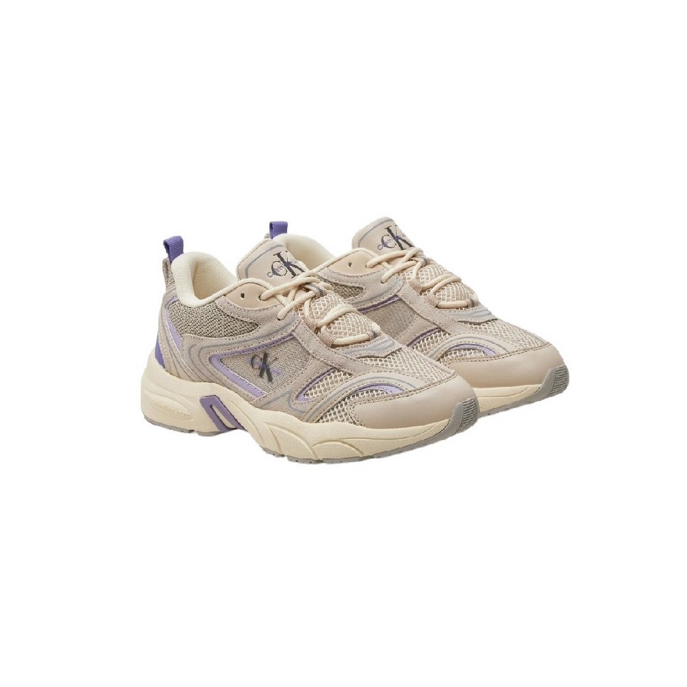 CALVIN KLEIN JEANS RETRO TENNIS SU-MESH W ΠΑΠΟΥΤΣΙ ΓΥΝΑΙΚΕΙΟ EGGSHELL/LILAC