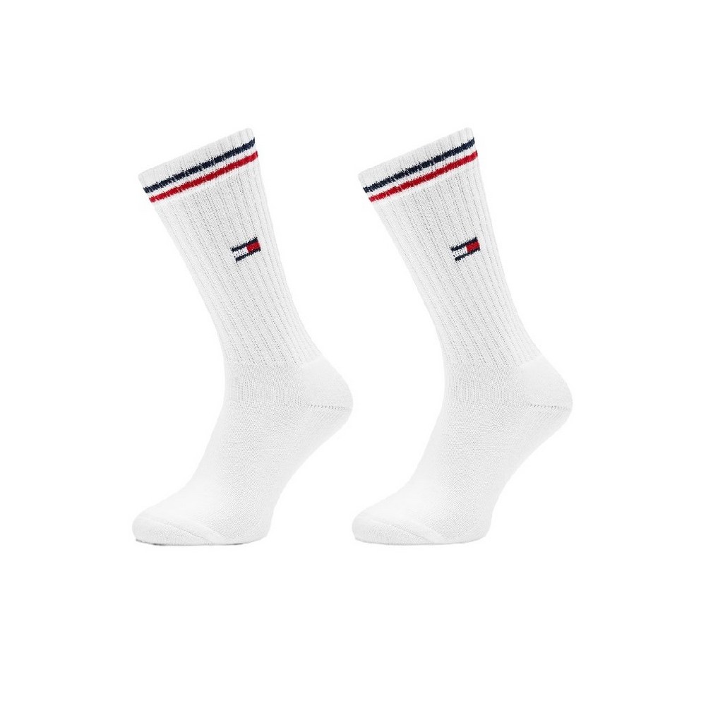 TOMMY JEANS UNI SOCK 2P ICONIC ΚΑΛΤΣΕΣ ΑΝΔΡΙΚΕΣ WHITE