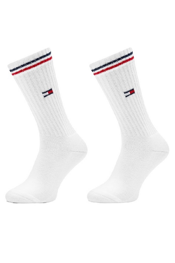 TOMMY JEANS UNI SOCK 2P ICONIC ΚΑΛΤΣΕΣ ΑΝΔΡΙΚΕΣ WHITE