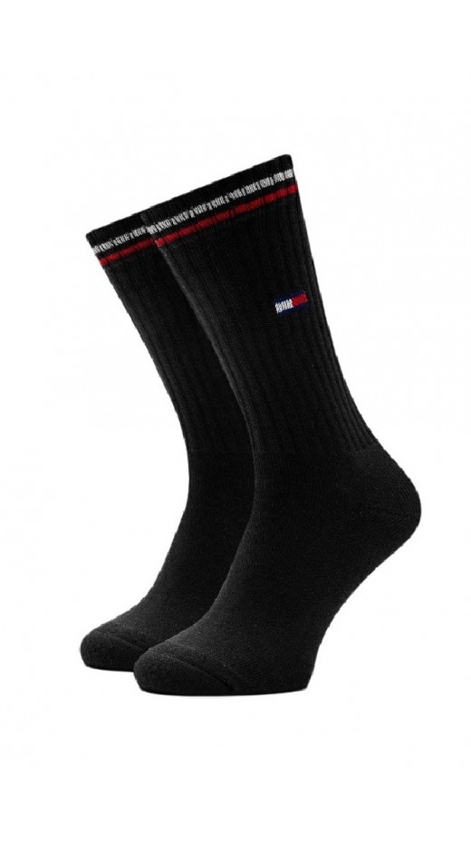 TOMMY JEANS UNI SOCK 2P ICONIC ΚΑΛΤΣΕΣ ΑΝΔΡΙΚΕΣ BLACK