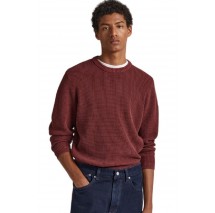 PEPE JEANS E1 DROP 2B DEAN CREW NECK ΜΠΛΟΥΖΑ ΑΝΔΡΙΚΗ BORDEAUX