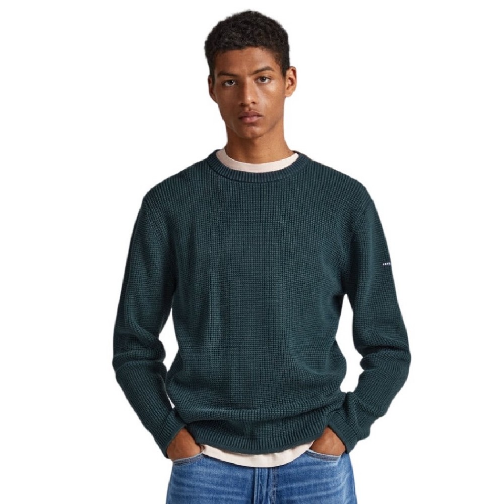 PEPE JEANS E1 DROP 2B DEAN CREW NECK ΜΠΛΟΥΖΑ ΑΝΔΡΙΚΗ GREEN