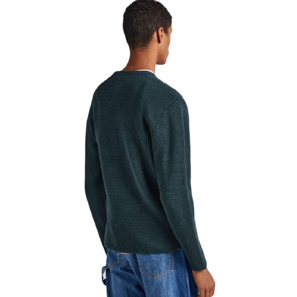 PEPE JEANS E1 DROP 2B DEAN CREW NECK ΜΠΛΟΥΖΑ ΑΝΔΡΙΚΗ GREEN