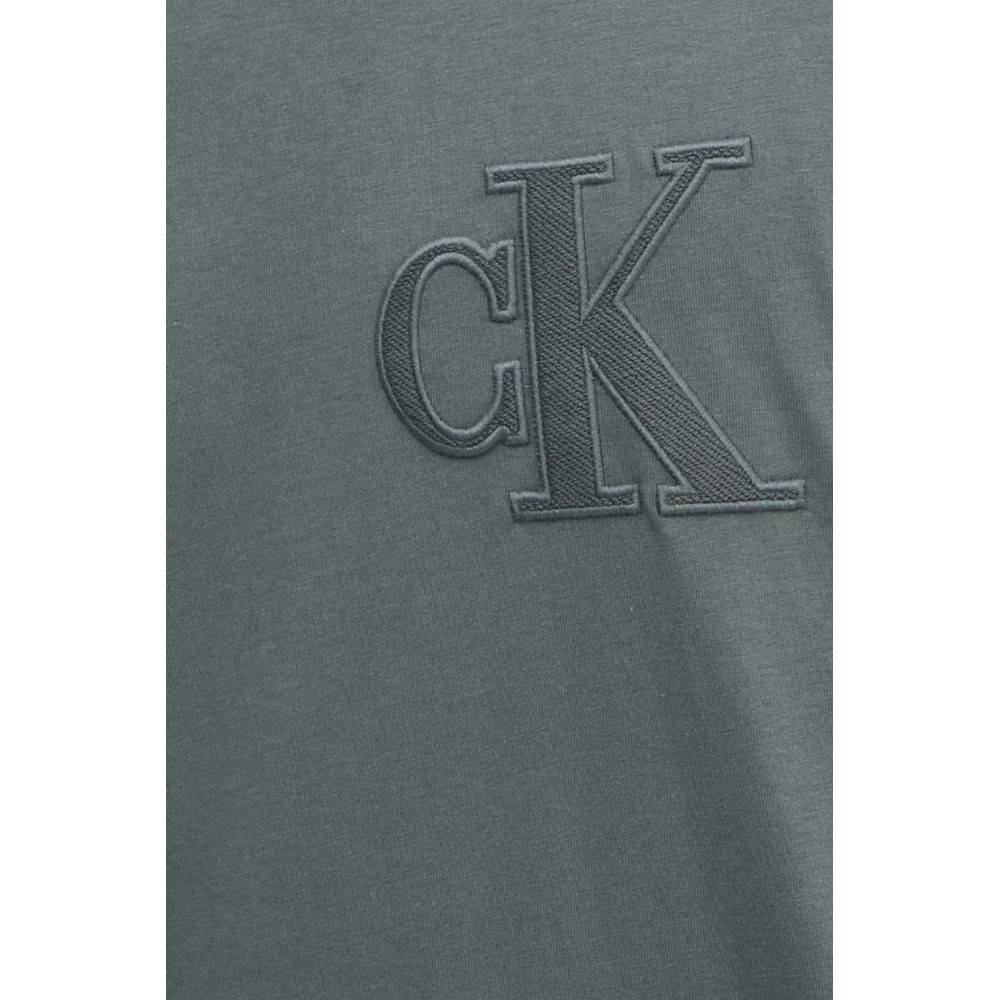 CALVIN KLEIN JEANS CK APPLIQUE TEE T-SHIRT ΜΠΛΟΥΖΑ ΑΝΔΡΙΚΗ ENDLESS GREY