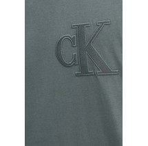 CALVIN KLEIN JEANS CK APPLIQUE TEE T-SHIRT ΜΠΛΟΥΖΑ ΑΝΔΡΙΚΗ ENDLESS GREY